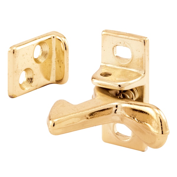 Prime-Line Cabinet Door Elbow Catch, Cast Aluminum, Brass Plated (Single Pack) U 10881 - main